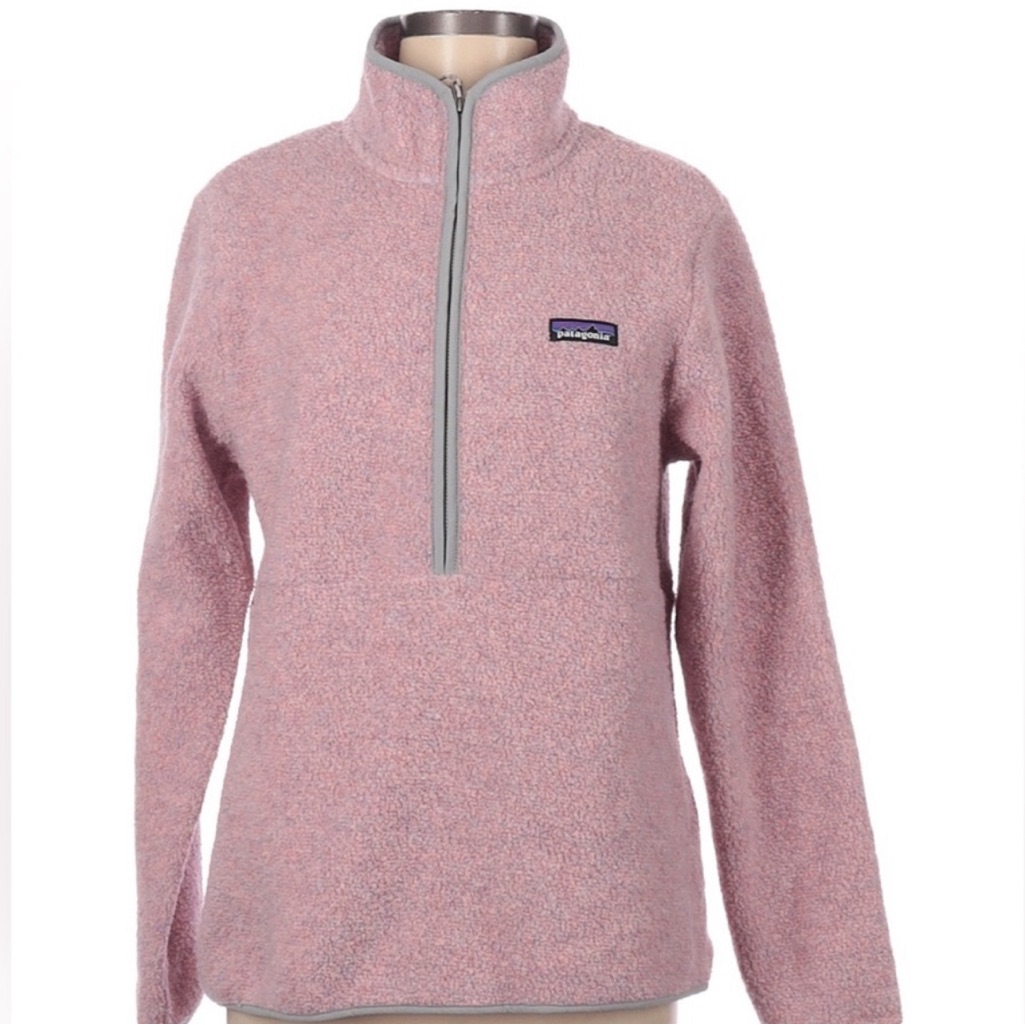 Patagonia Worn Wear Women's Reclaimed Fleece Pullover - Hazey Purple Pink Large